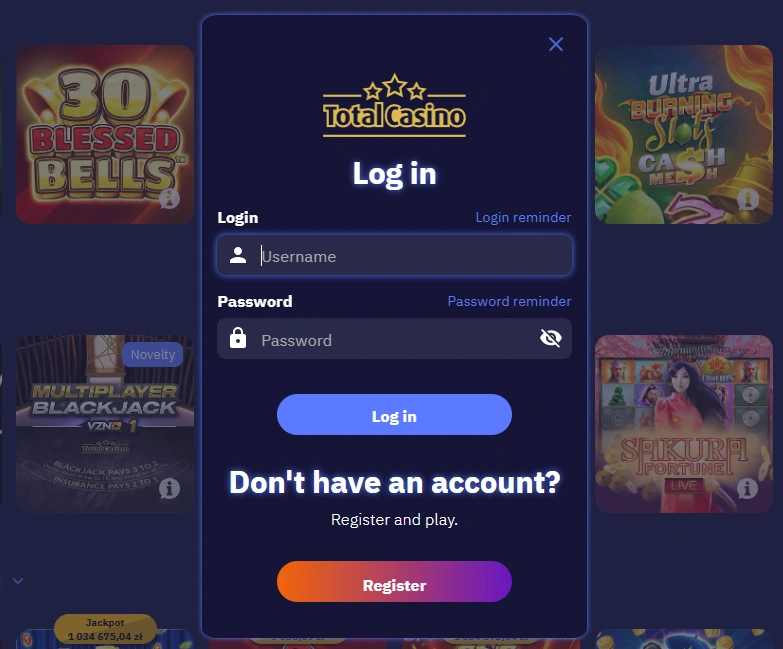 total login page